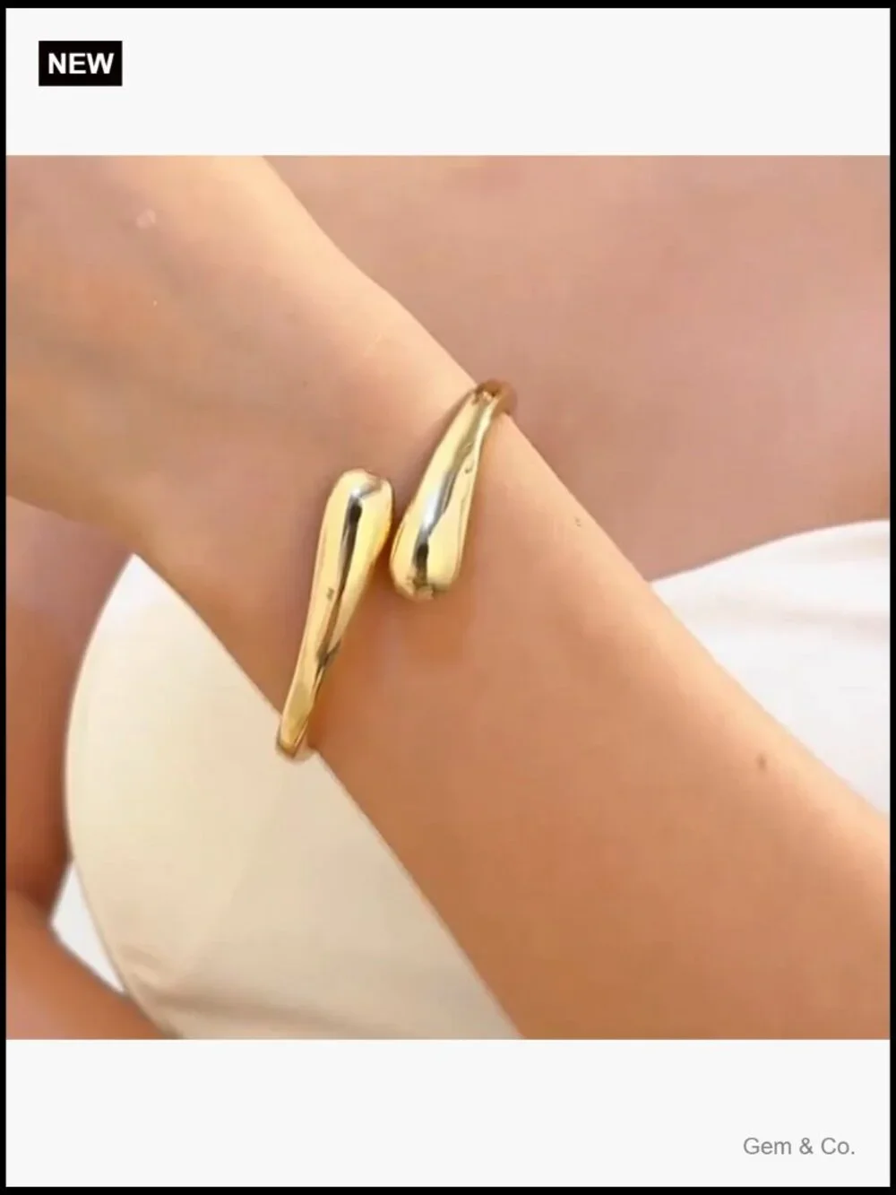 Trendy Chunky Gold Bangle Bracelet Adjustable Cuff Jewelry Women Gift